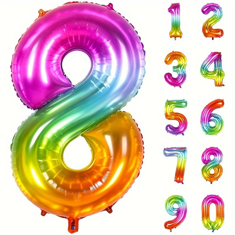 1pc, Number 0-9 Foil Balloon, Birthday Decor, Anniversary Decor, New Year Decor, Graduation Decor, Room Decor, Atmosphere Background Layout, Party Decor Supplies