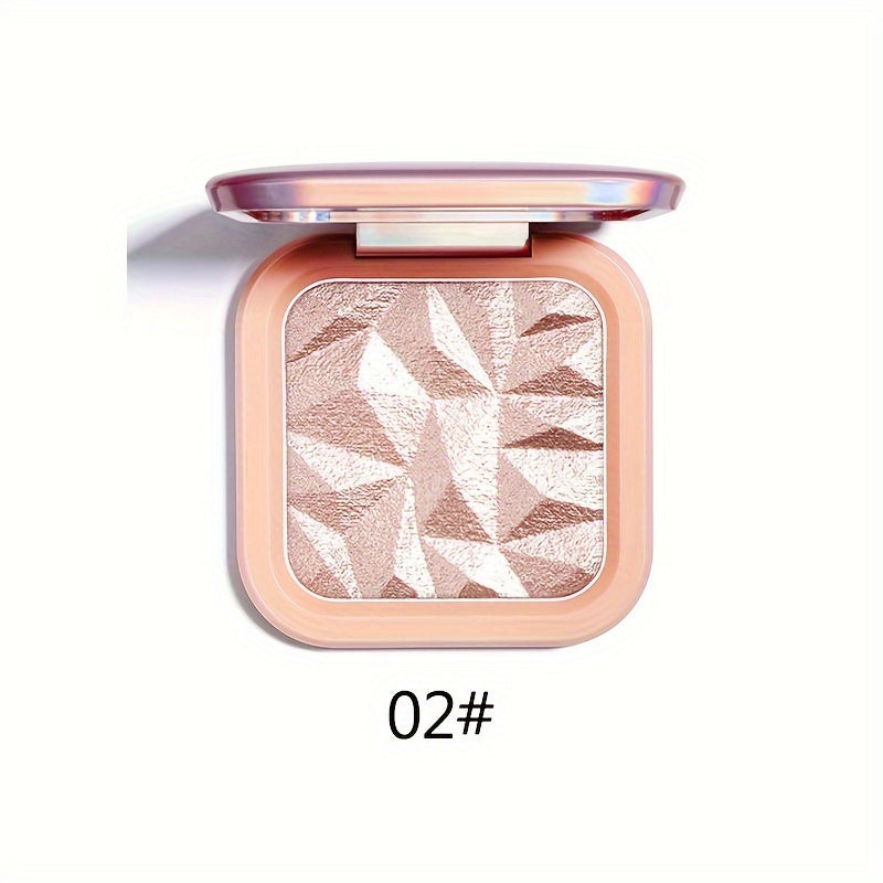 1pc Highlighter Palette, Iridescent Glow Face & Body Illuminator, Shimmering Glitter Contour Powder, Natural Radiance Makeup, Versatile Beauty Cosmetics For Brightening & Sculpting For Music Festival