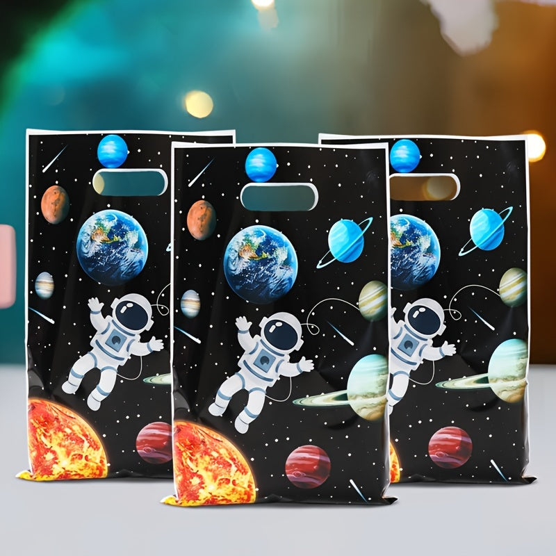 10/25/50pcs, Space Candy Tote Bags, 16.5*25cm, Universe Planet Astronaut Gift Bags, Space Astronaut Themed Party Decoration, Wedding Party Decor, Birthday Party Decoration, Youngsters Shower Party Supplies