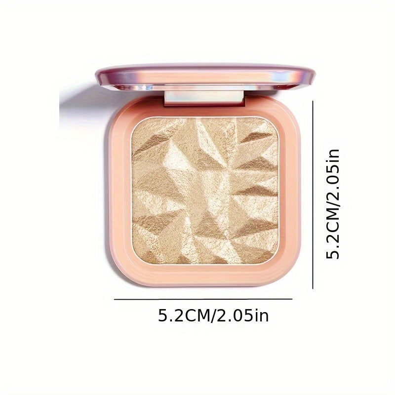 1pc Highlighter Palette, Iridescent Glow Face & Body Illuminator, Shimmering Glitter Contour Powder, Natural Radiance Makeup, Versatile Beauty Cosmetics For Brightening & Sculpting For Music Festival