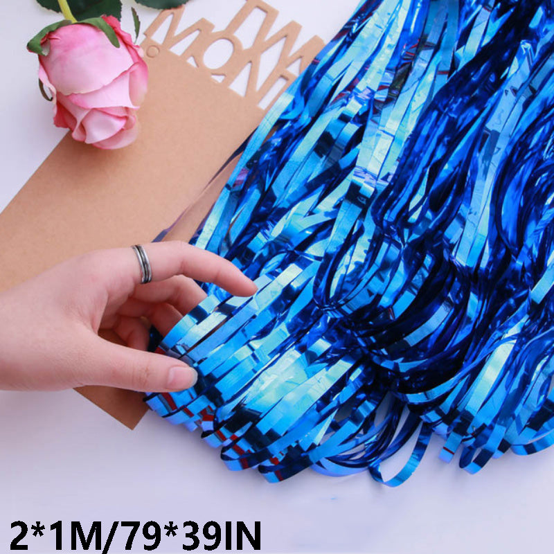 1pc, Dark Blue Party Decoration Background Balloon Rain, 200.0*100.0cm, Scene Decor, Room Decor, Birthday Party Supplies, Theme Party Decoration