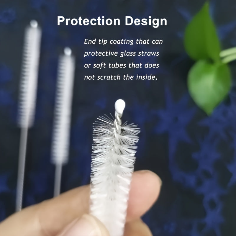 2/5/10pcs Stainless Steel Cleaning Brush Reusable Cleaning Brush Kitchen Supplies - Perfect For Cleaning Glass, Silicone, Metal Straws & More! Easter Gift