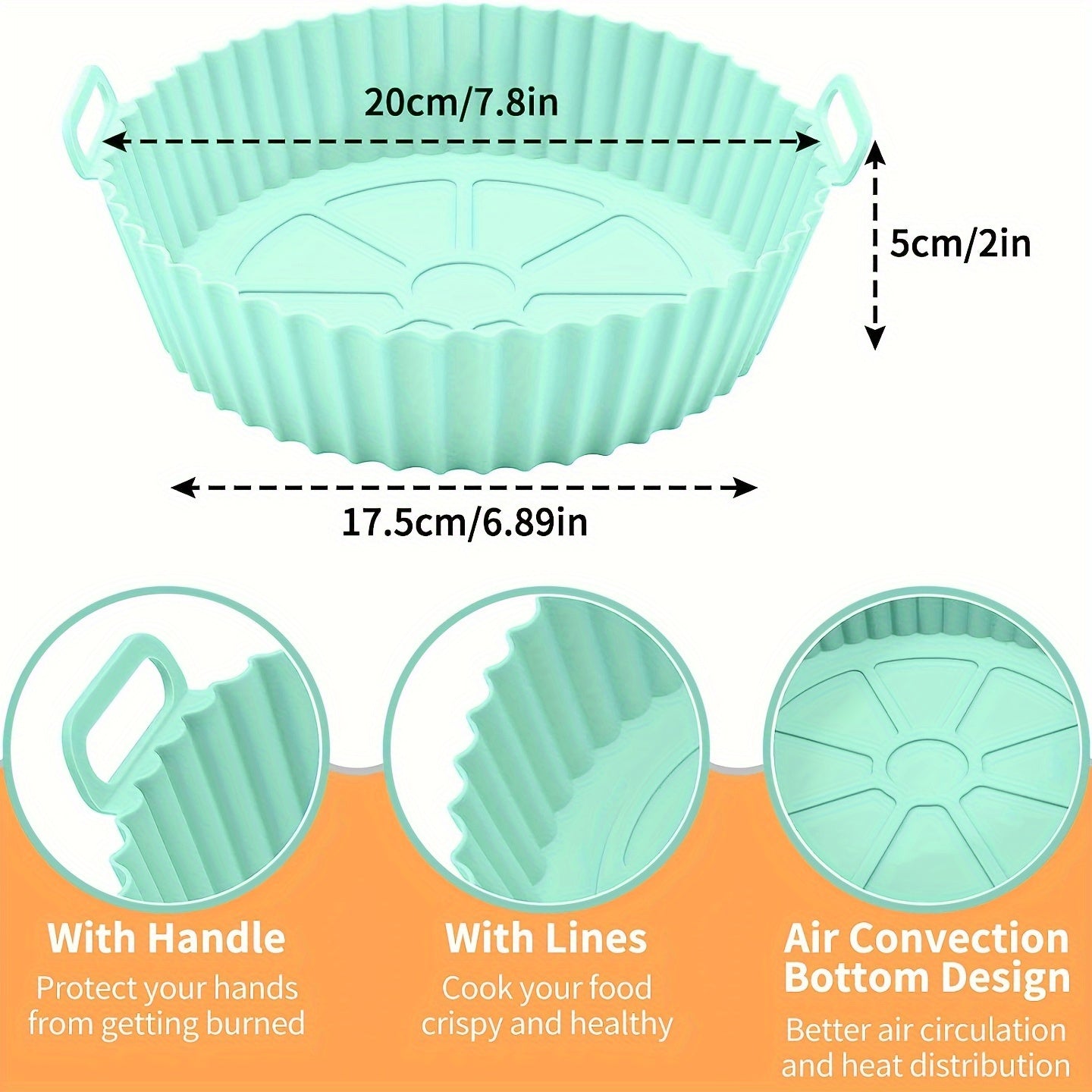 1pc/2pcs, Reusable Silicone Air Fryer Liner - Padding, Easy to Clean and Dishwasher Friendly - Multifunctional Cooking Accessories for Healthier Meals, Kitchen Utensils, Kitchen Supplies, Kitchen Accessories, Kitchen Essentia