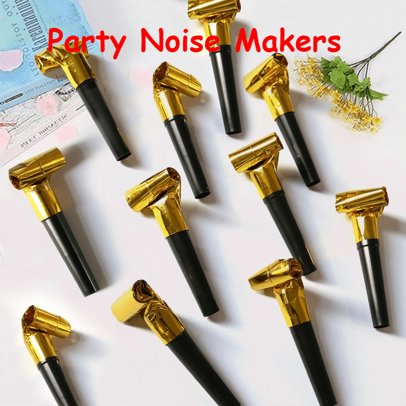 20pcs Colorful Party Blowers - Noisemaker Whistles for Birthdays, New Year's & Celebrations - Durable Plastic, Battery-Free