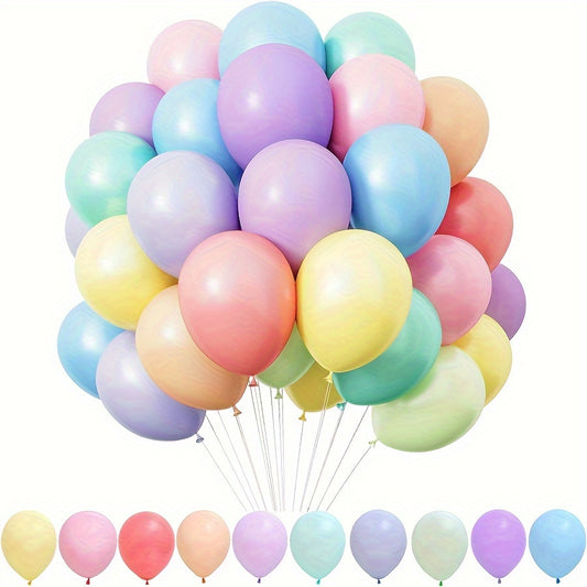 50pcs, Pastel Color Latex Balloons, Wedding Decor, Birthday Party Decor, Anniversary Decor, Graduation Decor, Holiday Decor, Mother's Day Decor, Indoor Outdoor Decor, Home Decor, Room Decor