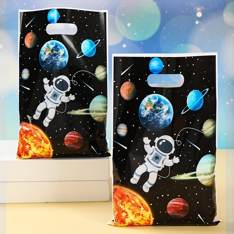 10/25/50pcs, Space Candy Tote Bags, 16.5*25cm, Universe Planet Astronaut Gift Bags, Space Astronaut Themed Party Decoration, Wedding Party Decor, Birthday Party Decoration, Youngsters Shower Party Supplies