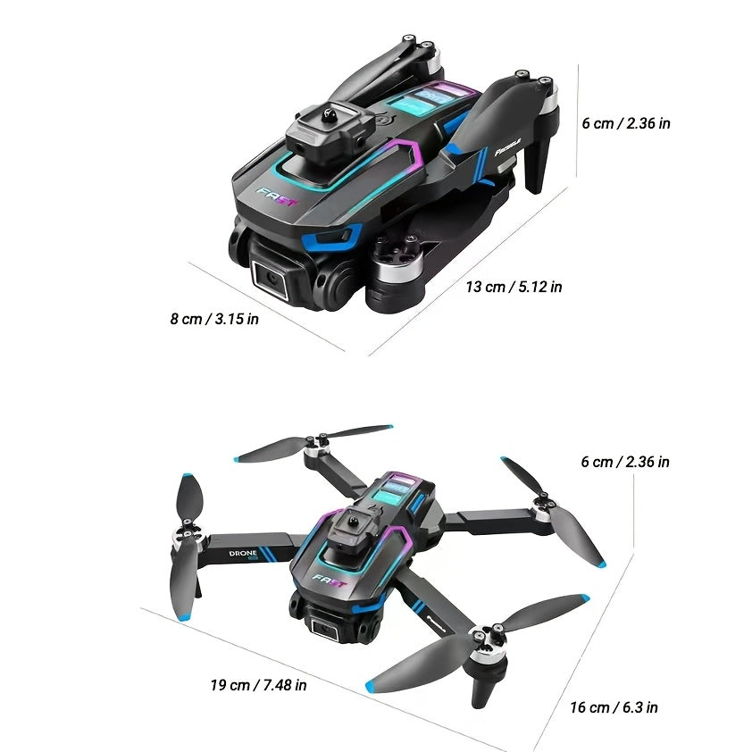 New LU60 HD dual camera drone with three batteries - quadcopter, intelligent obstacle avoidance and optical flow functions, beginner-friendly for indoor/outdoor use, perfect gift for important holidays such as Christmas, Hall