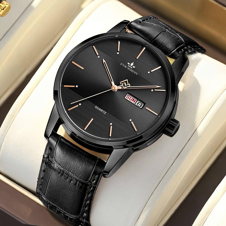 The FOURRON Brand Offers a New Stainless Steel Men'S Quartz Watch Featuring a Stylish And Minimalist Design, Perfect for Everyday Wear, Travel, And Business. It Is an Ideal Choice for Birthday And Holiday Gifts, with Multifun