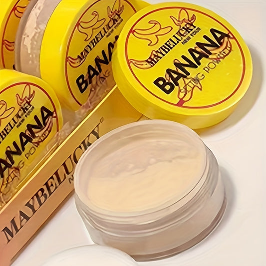 Banana Loose Setting Powder - Medium Coverage, Matte Finish, Oil Control, Suitable for All Skin Types, Long-Lasting, Weightless, Blurring Powder for All Skin Tones