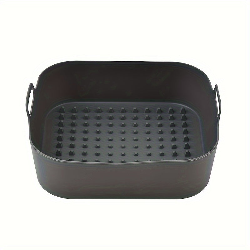 BPA-Free Silicone Air Fryer Liner Set, Reusable Non-Stick Square Air Fryer Basket Mat, Air Fryer Baking Tray Accessory with Air Fryer Cookware