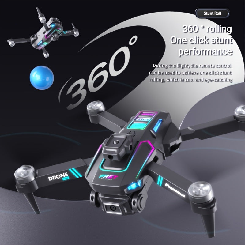 FACEGLE LU60 Dual-Camera Drone - Equipped with Optical Flow Positioning, Automatic Obstacle Avoidance, Stable Auto-Hover, 360-Degree Rotation, And Headless Mode, Making It Perfect for Beginners And Children. It'S an Ideal Gif