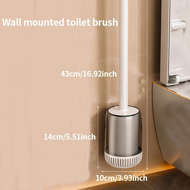 Joyoas Soft Plastic Toilet Brush with Multiple Components - Reusable, Wall-Mounted, Suitable for Toilet Cleaning