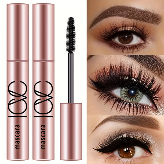 4D Super Long Lashes Mascara: Waterproof, Non-Caking, Easy to Brush, Quick to Dry, Suitable for All Skin Types, Black Color, Volumizing And Lengthening Eyelashes, Gentle And Easy to Unload with Makeup Remover