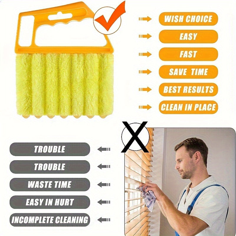 Deluxe PE Microfiber Washable Window Cleaning Brushes - Effective Dirt And Dust Remover, Blind Cleaner, And Duster with Superior Absorbency And Lint-Free Design for Streak-Free Shine