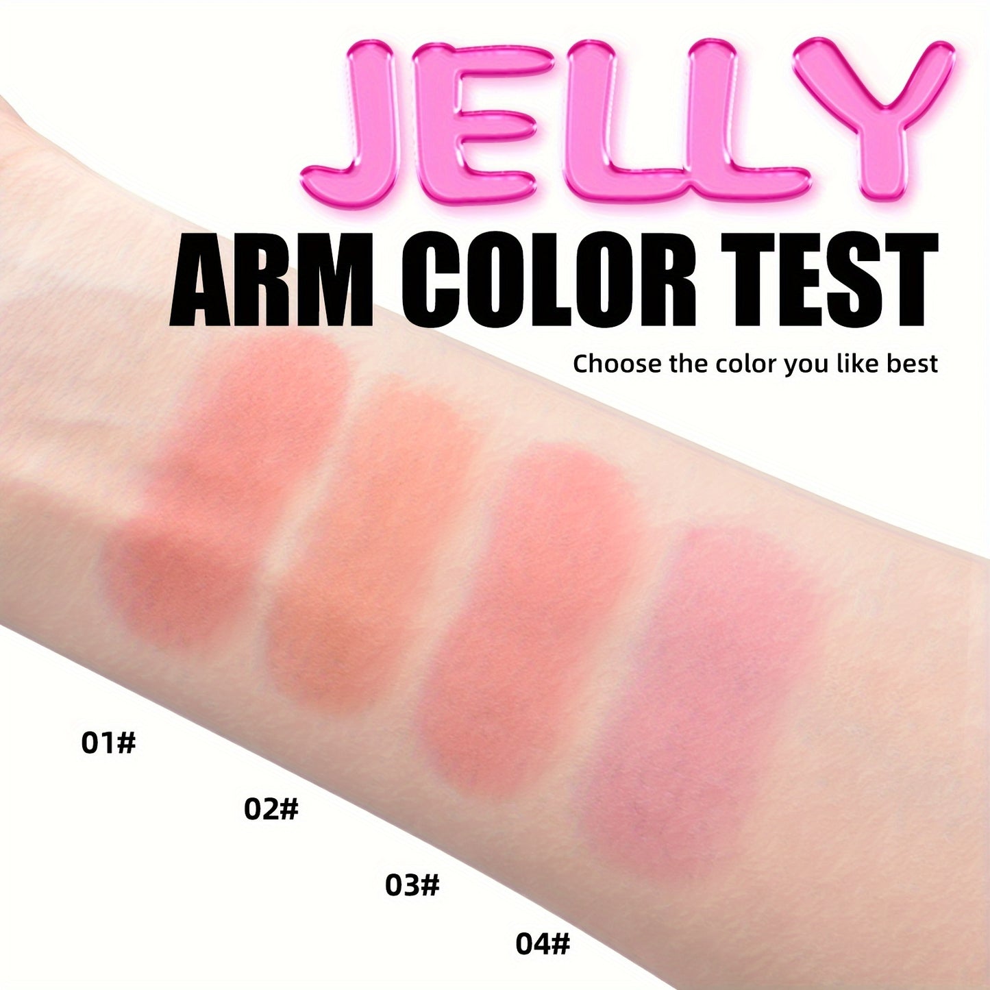 Waterproof Jelly Blush Stick - Dual-Use for Lips & Cheeks, Lightweight Concealer, Brightens All Skin Tones, 5g