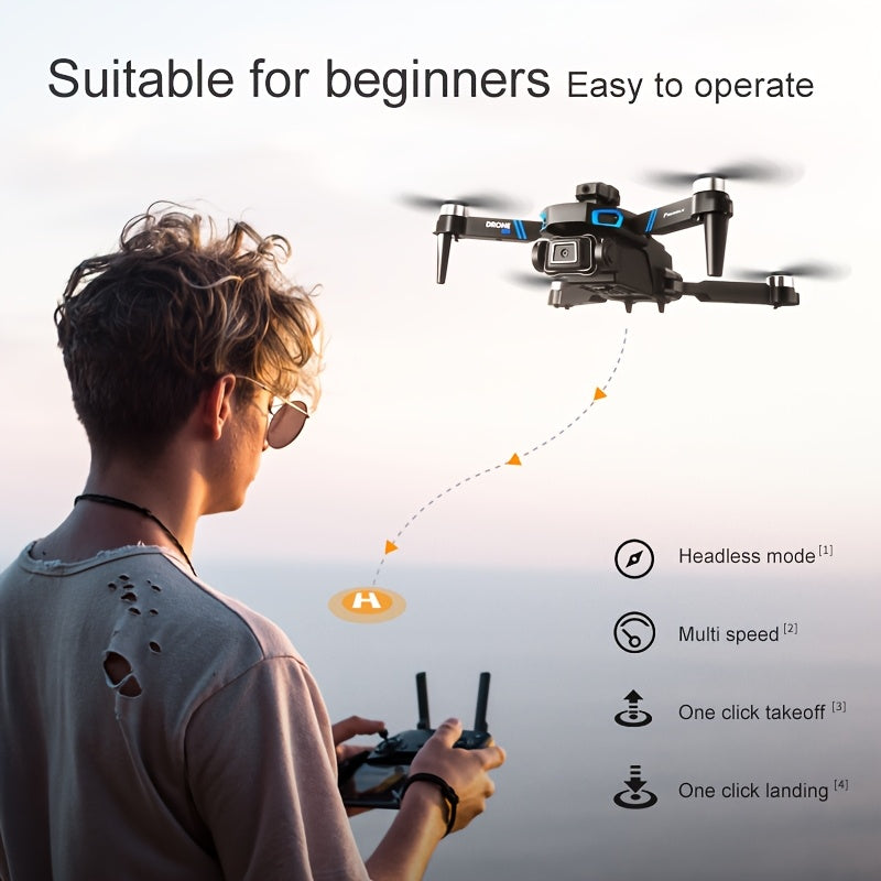 FACEGLE LU60 Dual-Camera Drone - Equipped with Optical Flow Positioning, Automatic Obstacle Avoidance, Stable Auto-Hover, 360-Degree Rotation, And Headless Mode, Making It Perfect for Beginners And Children. It'S an Ideal Gif