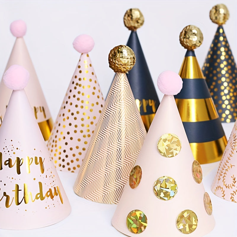 12pcs, Disposable Party Hat, Headwear, Daily Party Supplies, Party Home Supplies, Party Gifts, Holiday Supplies, Festival Supplies, Household Supplies, Weird Stuff, Cool Decor, Birthday Decorations, Photo Props