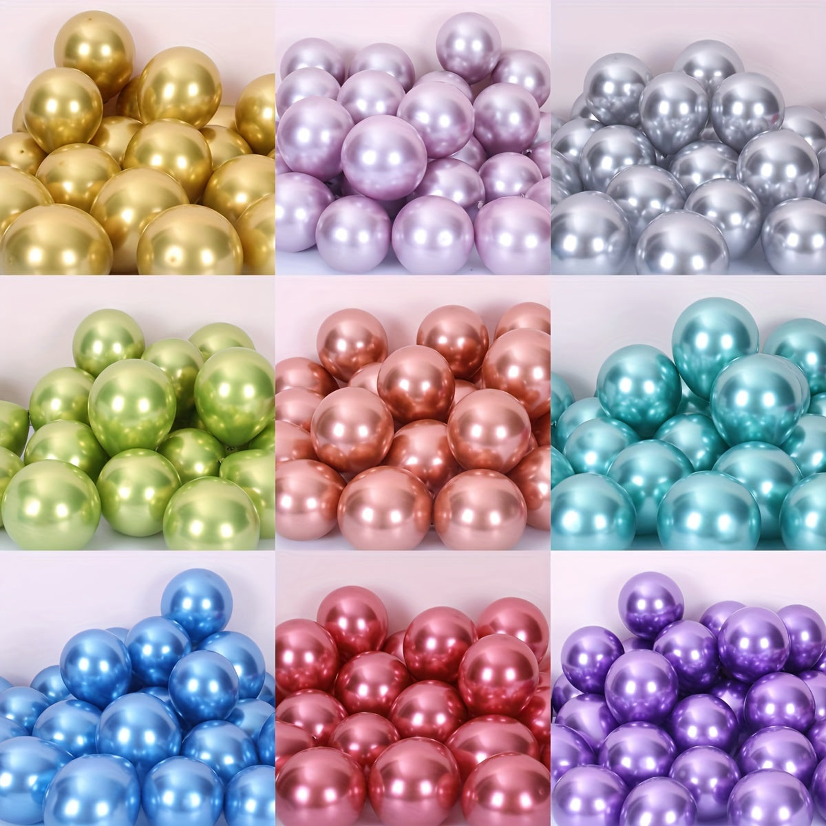 48pcs Sparkling Metallic Balloons Set - Emulsion Material, No Electricity Needed, Ideal for Weddings, Birthdays, Christmas, New Year, Valentine'S Day - Versatile Party Decorations for Ages 14+