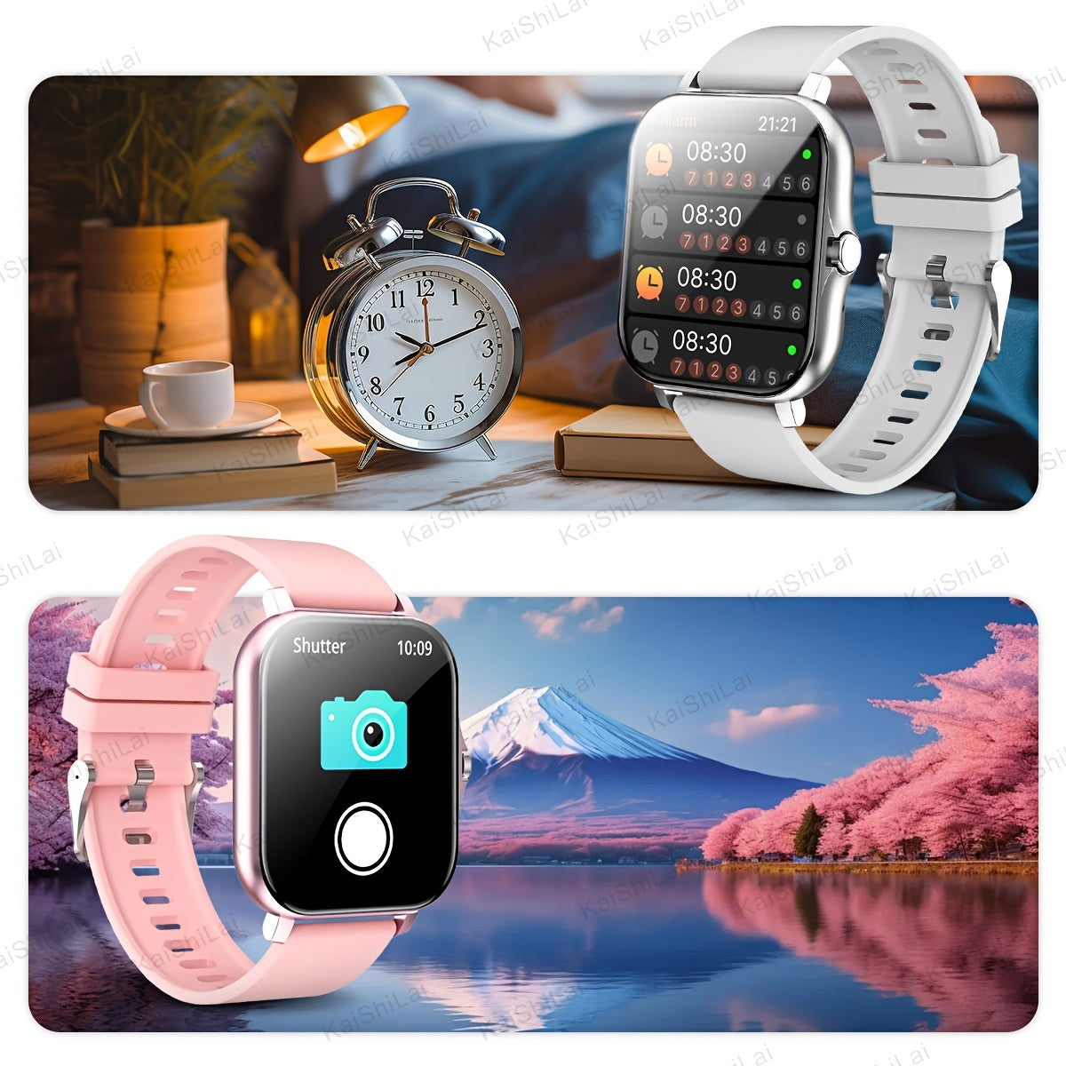 1pc 2024 Trendy Smartwatch, 4.65cm Full Touch Screen, Sports Fitness Tracker with Call Functionality, Step Counter, Distance & Activity Modes, USB Rechargeable Lithium Battery, for iPhone & for Android, Smart Watch for Androi