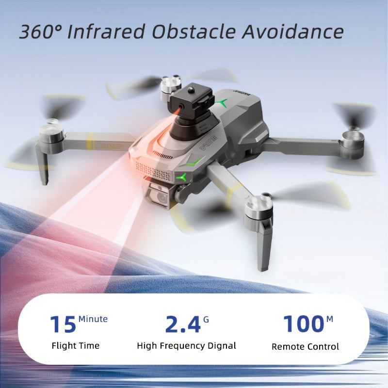 GD95 HD 480P Dual Camera Electric Adjustment Anti-Shake 360 Degree Obstacle Avoidance Four Axis Drone, Air Positioning Hovering, 120 Degree Wide Angle Camera Range, with Mobile Phone APP Real Time Transmission Image, GLOBAL D