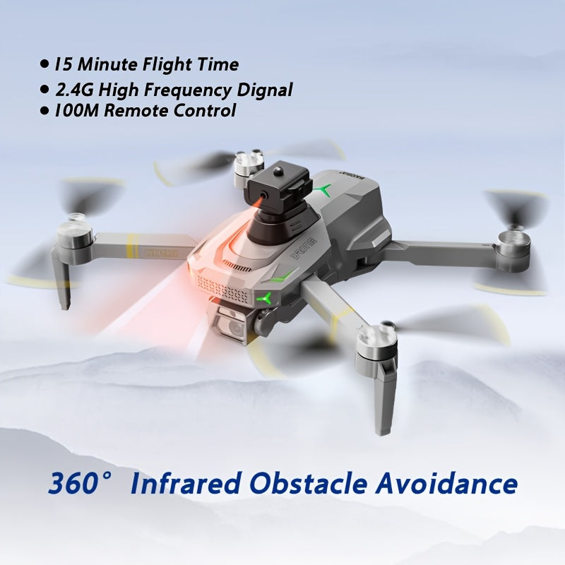 Global Drone GD95 Dual Camera Quadcopter with Optical Flow, WiFi, Follow Me, Obstacle Avoidance & Stable Image - USB Rechargeable 2000mAh Battery, 480P Video, 100m Range, 3m/s Speed, Foldable for Outdoor Adventures, Ideal for