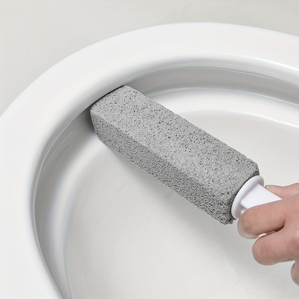 1pc Long-Handle Pumice Stone Toilet Brush - Powerful Descaling & Stain Removal, No-Electricity Needed, Ideal for Bathroom Cleaning, 3.81x24.0cm - Perfect for Removing Limescale & Yellow Stains