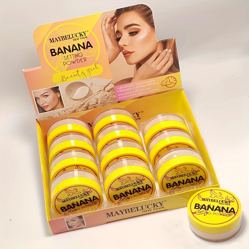 Banana Loose Setting Powder - Medium Coverage, Matte Finish, Oil Control, Suitable for All Skin Types, Long-Lasting, Weightless, Blurring Powder for All Skin Tones