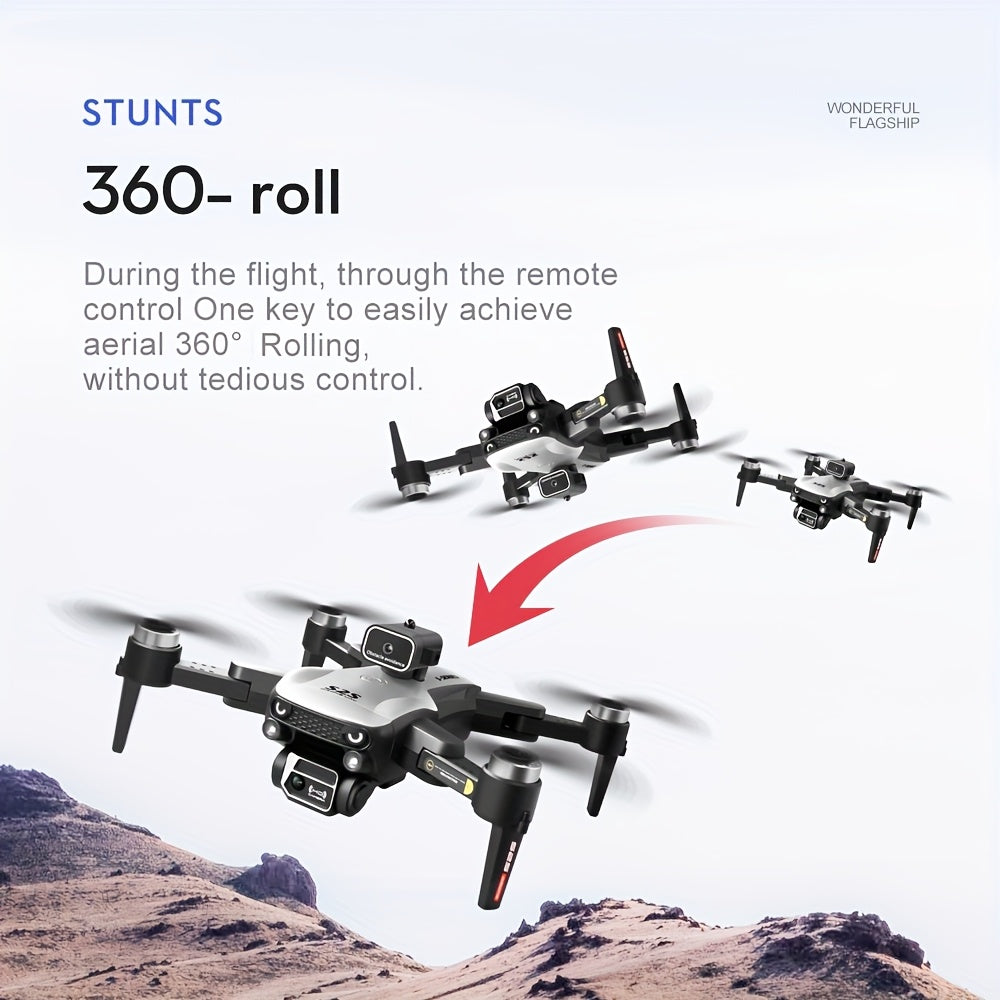 Dual Batteries S2S Long Endurance Drone, Dual Camera WiFi FPV Dual Folding Quadcopter with Height Maintainer, Remote Control or Mobile Phone Dual Operation