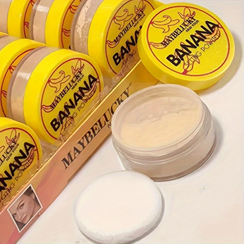 Banana Loose Setting Powder - Medium Coverage, Matte Finish, Oil Control, Suitable for All Skin Types, Long-Lasting, Weightless, Blurring Powder for All Skin Tones