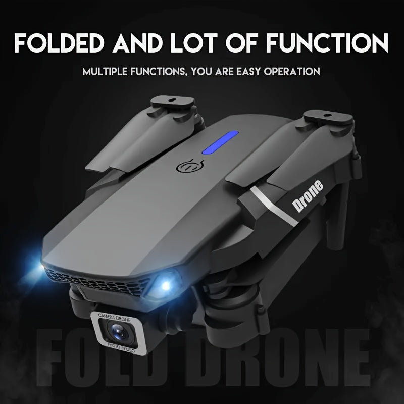 YLR/C Foldable RC Quadcopter Drone with HD Camera - Easy-to-Fly for Beginners, 500mAh Rechargeable Battery, Wi-Fi Enabled, LED Guiding Lights, Indoor & Outdoor Use, Ideal Men's Gift, Foldable Drone