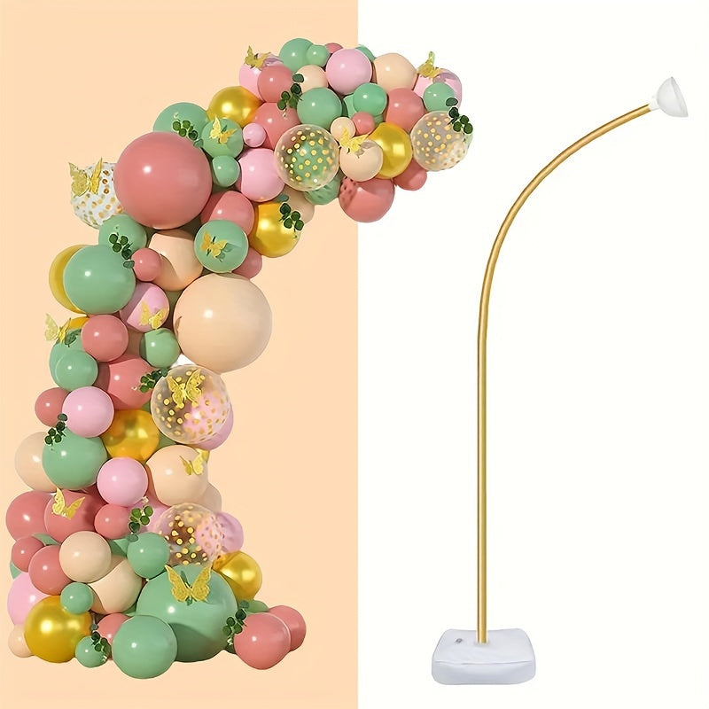 1pc Flexible Balloon Arch Stand Kit, 249.94cm Reusable Plastic Balloon Flower Backdrop with Water Base for Wedding, Bridal Shower, Engagement, Christmas, Birthday Party Decorations - No Electricity Needed, Balloon Stand Kit