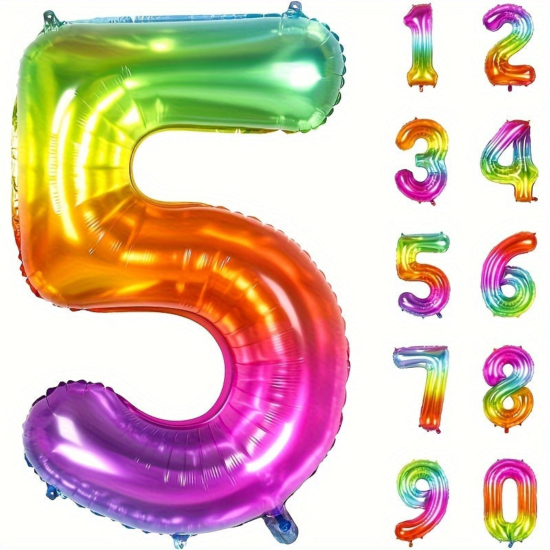 1pc, Number 0-9 Foil Balloon, Birthday Decor, Anniversary Decor, New Year Decor, Graduation Decor, Room Decor, Atmosphere Background Layout, Party Decor Supplies