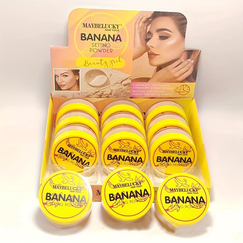 Banana Loose Setting Powder - Medium Coverage, Matte Finish, Oil Control, Suitable for All Skin Types, Long-Lasting, Weightless, Blurring Powder for All Skin Tones