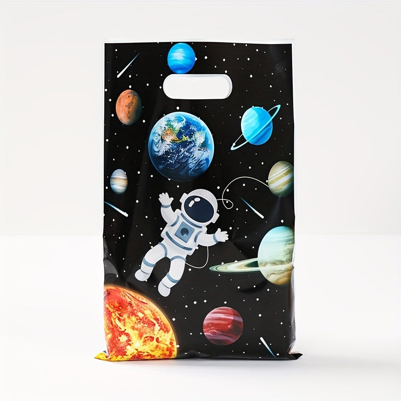 10/25/50pcs, Space Candy Tote Bags, 16.5*25cm, Universe Planet Astronaut Gift Bags, Space Astronaut Themed Party Decoration, Wedding Party Decor, Birthday Party Decoration, Youngsters Shower Party Supplies