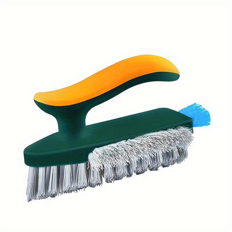 2-in-1 Crevice and Floor Scrub Brush - Durable Plastic, Portable Design for Bathroom, Kitchen, Living Room Cleaning