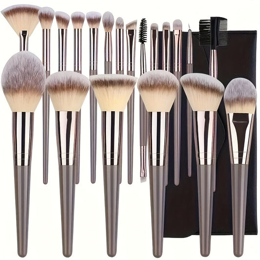 Professional Makeup Brushes Set Bag Foundation Eyelash Eyebrow Eyeshadow Cosmetic Make Up Tool Makeup Brush Tool Set Premium Champagne Golden Makeup Brushes Christmas, Halloween, Birthday,Thanksgiving Gifts