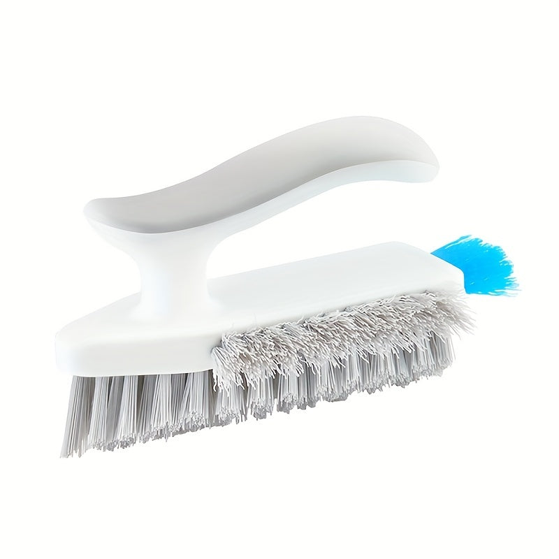 2-in-1 Crevice and Floor Scrub Brush - Durable Plastic, Portable Design for Bathroom, Kitchen, Living Room Cleaning