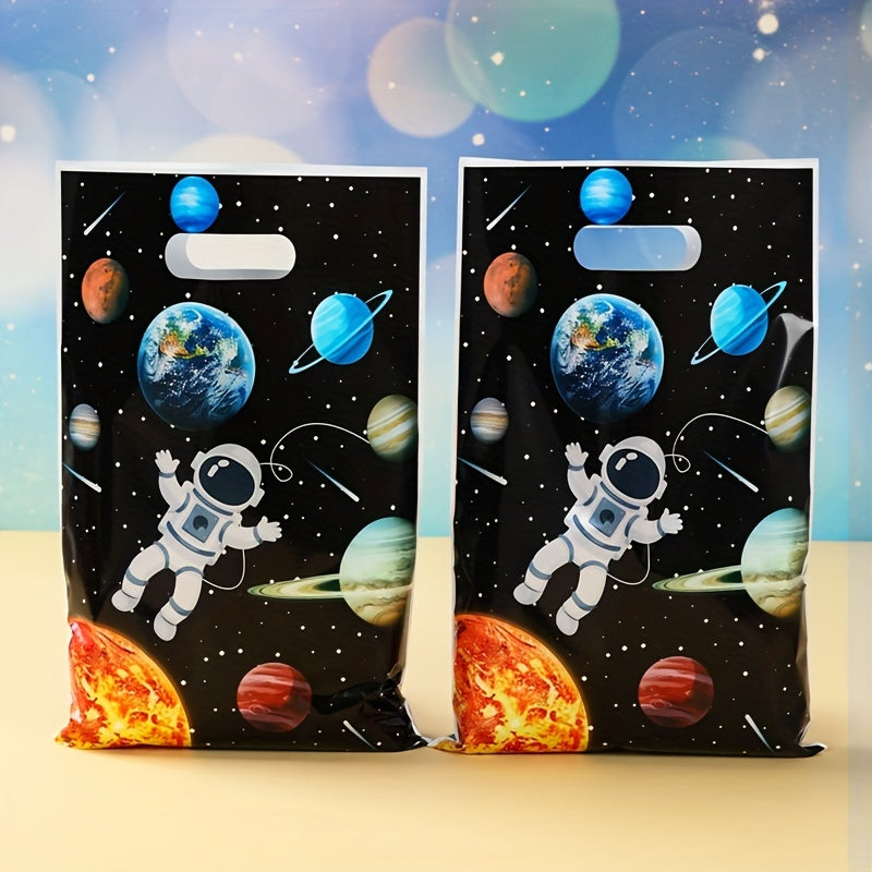 10/25/50pcs, Space Candy Tote Bags, 16.5*25cm, Universe Planet Astronaut Gift Bags, Space Astronaut Themed Party Decoration, Wedding Party Decor, Birthday Party Decoration, Youngsters Shower Party Supplies