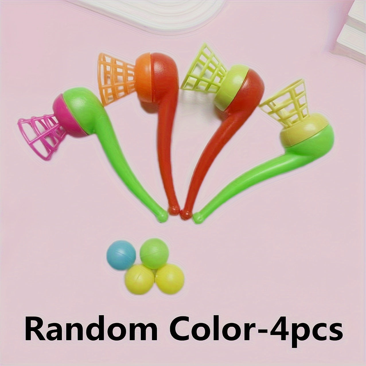 4pcs Mixed Color Suspension Blowing Ball, Party Atmosphere Small Toys Children Small Gifts Holiday Gifts