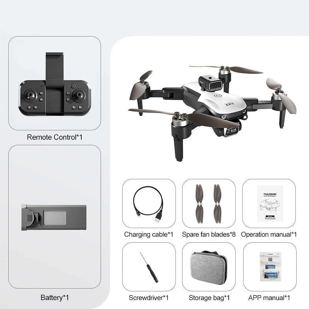 Dual Batteries S2S Long Endurance Drone, Dual Camera WiFi FPV Dual Folding Quadcopter with Height Maintainer, Remote Control or Mobile Phone Dual Operation