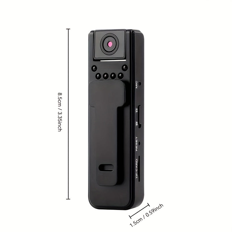 Mini 1080P HD Camera Recorder with Infrared Night Vision, USB Rechargeable Lithium Polymer Battery, PC Material, Push Button Control, Non-Waterproof, for Meetings, Travel, Pet Recording - 128GB Cloud Storage Capacity