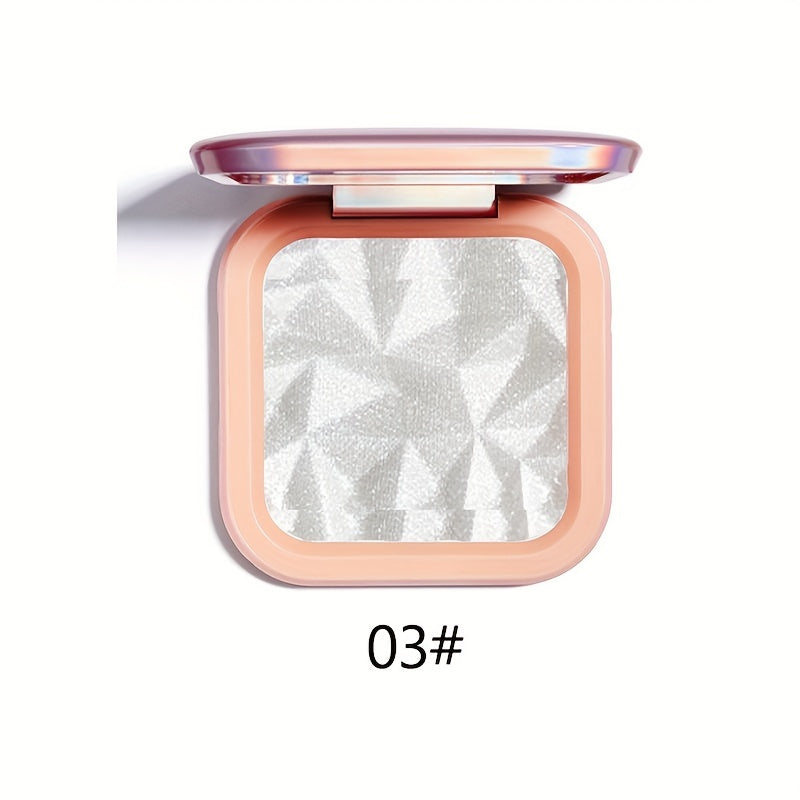 1pc Highlighter Palette, Iridescent Glow Face & Body Illuminator, Shimmering Glitter Contour Powder, Natural Radiance Makeup, Versatile Beauty Cosmetics For Brightening & Sculpting For Music Festival