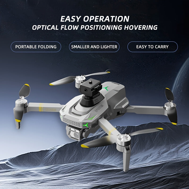 GLOBAL DRONE GD95 Quadcopter Drone, 480p Dual Camera, 360° Obstacle Avoidance, 2000mAh Battery, 10m/s Max Speed, 40m Altitude, 100M 2.4G Remote, with Extra Props, Carrying Case & Protective Ring, for Aerial Photography & Liv