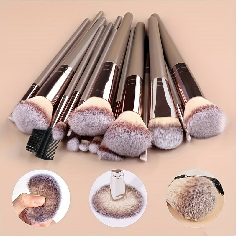 Professional Makeup Brushes Set Bag Foundation Eyelash Eyebrow Eyeshadow Cosmetic Make Up Tool Makeup Brush Tool Set Premium Champagne Golden Makeup Brushes Christmas, Halloween, Birthday,Thanksgiving Gifts