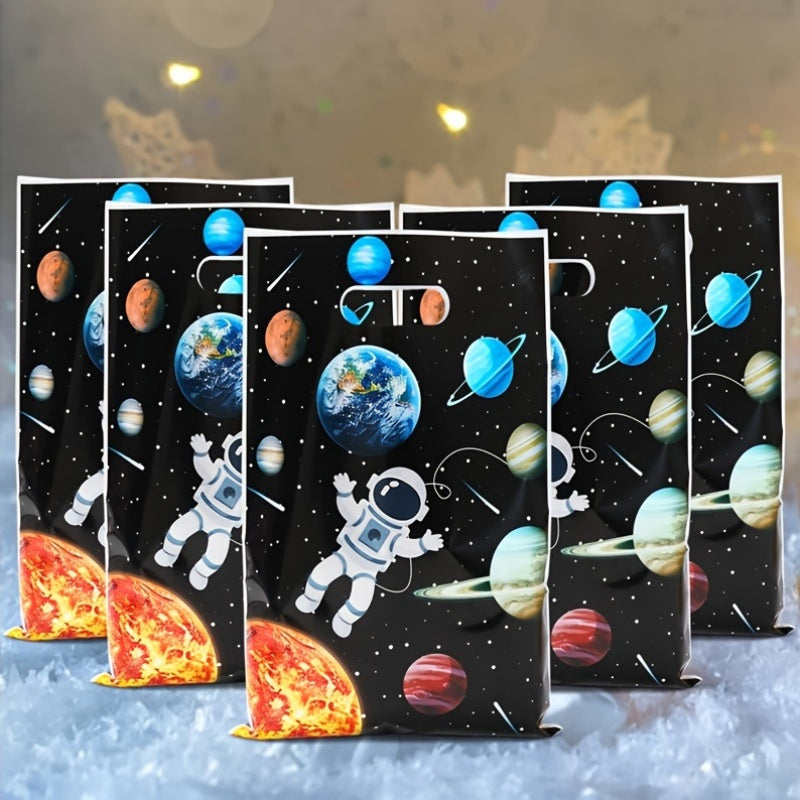 10/25/50pcs, Space Candy Tote Bags, 16.5*25cm, Universe Planet Astronaut Gift Bags, Space Astronaut Themed Party Decoration, Wedding Party Decor, Birthday Party Decoration, Youngsters Shower Party Supplies