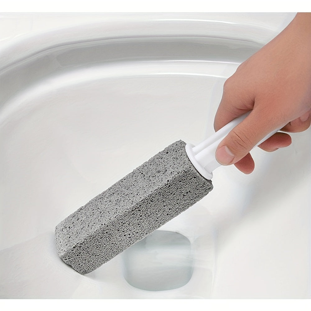 1pc Long-Handle Pumice Stone Toilet Brush - Powerful Descaling & Stain Removal, No-Electricity Needed, Ideal for Bathroom Cleaning, 3.81x24.0cm - Perfect for Removing Limescale & Yellow Stains