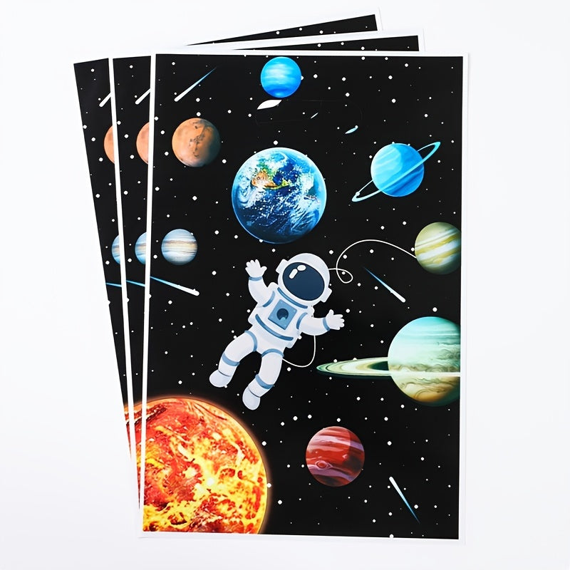 10/25/50pcs, Space Candy Tote Bags, 16.5*25cm, Universe Planet Astronaut Gift Bags, Space Astronaut Themed Party Decoration, Wedding Party Decor, Birthday Party Decoration, Youngsters Shower Party Supplies