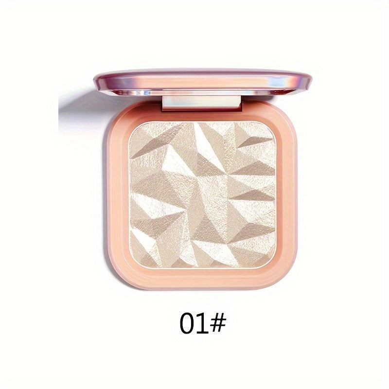 1pc Highlighter Palette, Iridescent Glow Face & Body Illuminator, Shimmering Glitter Contour Powder, Natural Radiance Makeup, Versatile Beauty Cosmetics For Brightening & Sculpting For Music Festival