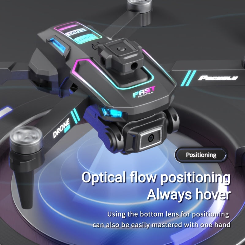 FACEGLE LU60 Dual-Camera Drone - Equipped with Optical Flow Positioning, Automatic Obstacle Avoidance, Stable Auto-Hover, 360-Degree Rotation, And Headless Mode, Making It Perfect for Beginners And Children. It'S an Ideal Gif