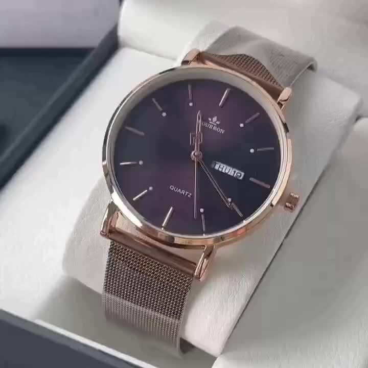 The FOURRON Brand Offers a New Stainless Steel Men'S Quartz Watch Featuring a Stylish And Minimalist Design, Perfect for Everyday Wear, Travel, And Business. It Is an Ideal Choice for Birthday And Holiday Gifts, with Multifun